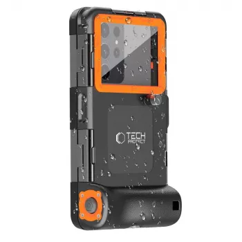 Capa estanque universal para mergulho IPX8 TECH-PROTECT Preto/Laranja