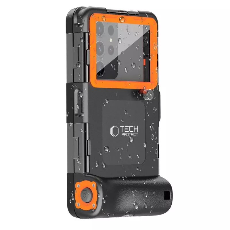 Capa estanque universal para mergulho IPX8 TECH-PROTECT Preto/Laranja