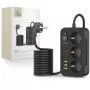 Extensão elétrica TECH-PROTECT PC3X6 3 USB e 3 Type-C e 3 tomadas 200cm Preto