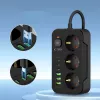 Extensão elétrica TECH-PROTECT PC3X6 3 USB e 3 Type-C e 3 tomadas 200cm Preto