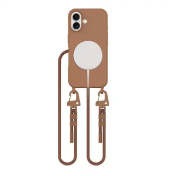 Colar MagSafe Tech-Protect Magnecklace para iPhone 16 Castanho Chocolate