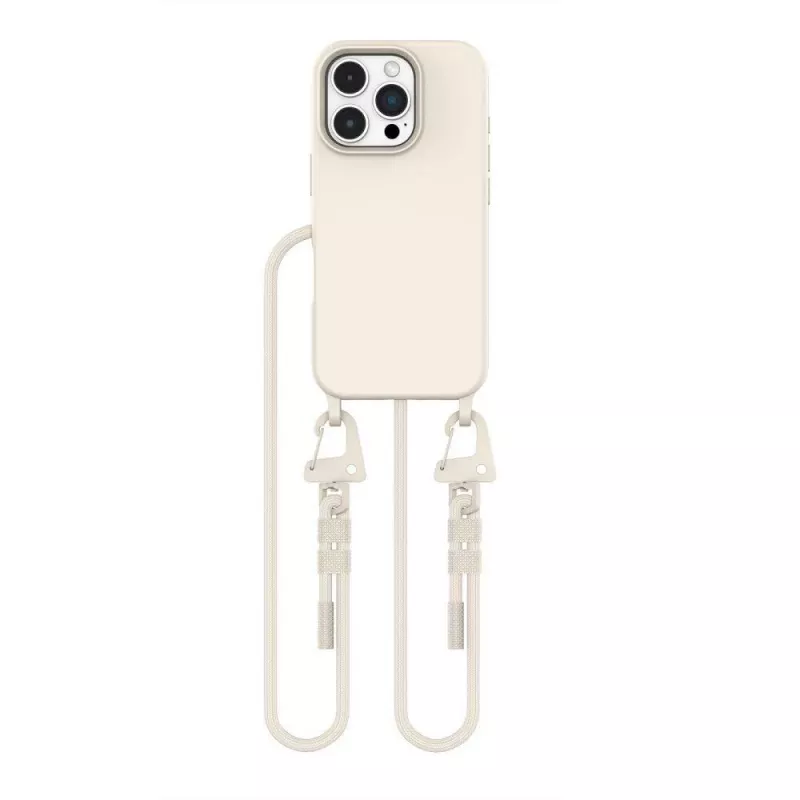 Capa MagSafe Tech-Protect Magnecklace para iPhone 16 Pro Max Latte