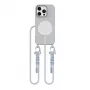 Cordão para telemóvel MagSafe Tech-Protect Magnecklace para iPhone 16 Pro Max Cinzento