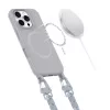 Cordão para telemóvel MagSafe Tech-Protect Magnecklace para iPhone 16 Pro Max Cinzento