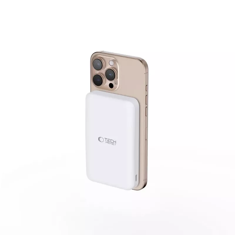 Power bank MagSafe QI2 TECH-PROTECT PB24 LIFEMAG 10000mAh Branco