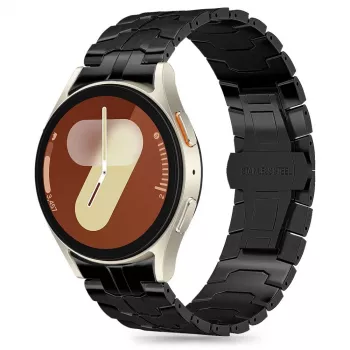 Pulseira de aço inoxidável TECH-PROTECT STAINLESS LINE para Samsung Galaxy Watch 4 / 5 / 5 Pro / 6 / 7 / FE Preto