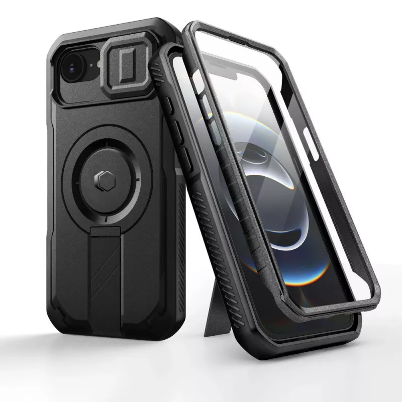 Capa MagSafe Tech-Protect Kevlar para Apple iPhone 17e / 16e - Preto
