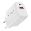 Carregador de rede de 2 portas TECH-PROTECT NCA30 PD 30W / QC3.0 + cabo Lightning Branco
