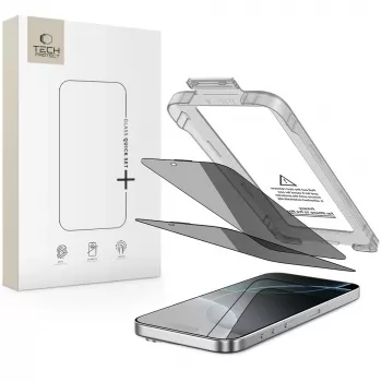 Película protetora de ecrã com privacidade Quick Set Spy+ TECH-PROTECT pack de 2 para Apple iPhone 16 Pro