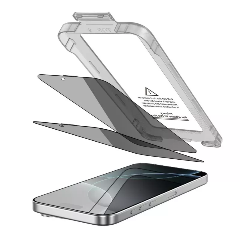 Película protetora de ecrã com privacidade Quick Set SPY+ TECH-PROTECT pack de 2 para iPhone 16 Pro Max