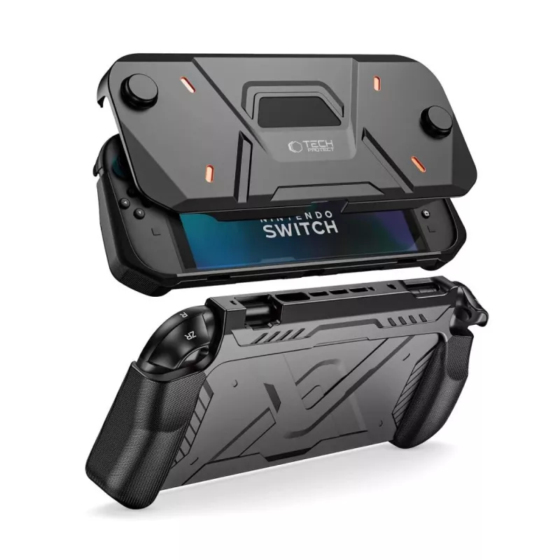 Capa TECH-PROTECT CARBONOX para NINTENDO SWITCH 2 PRETO
