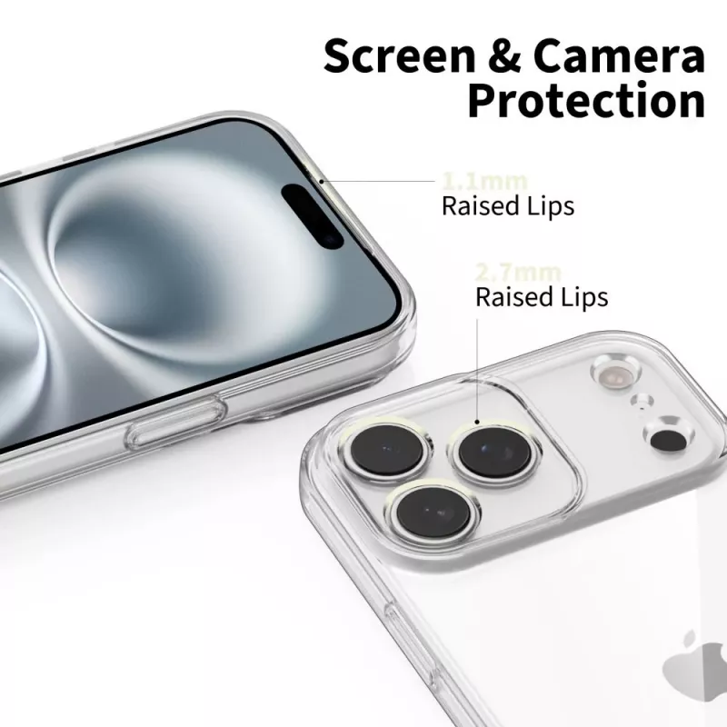 Tech-Protect Flexair Capa Traseira Transparente para iPhone 17 Pro Max