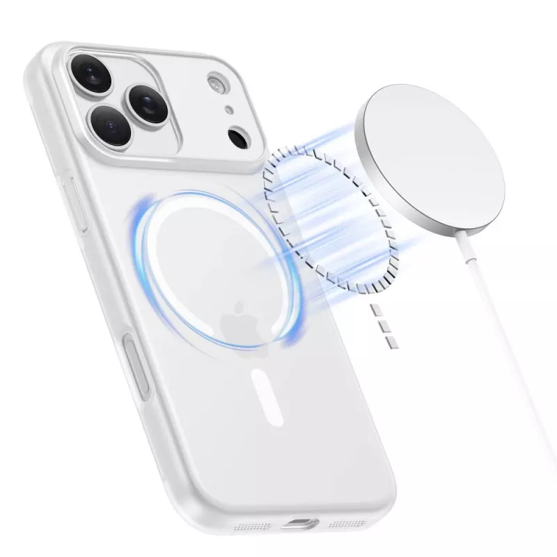 Tech-Protect MagSlim MagSafe Capa para iPhone 17 Pro Max, Branco Mate