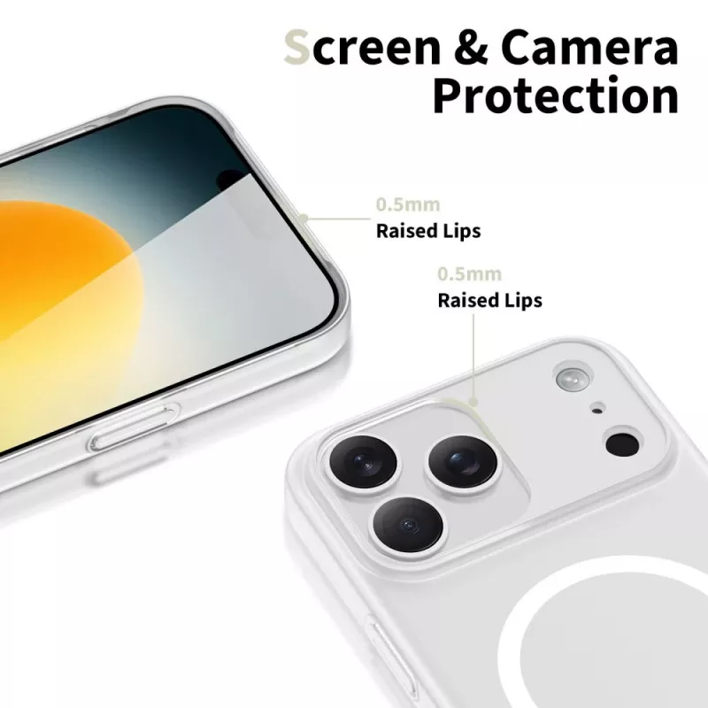 Tech-Protect MagSlim MagSafe Capa para iPhone 17 Pro Max, Branco Mate