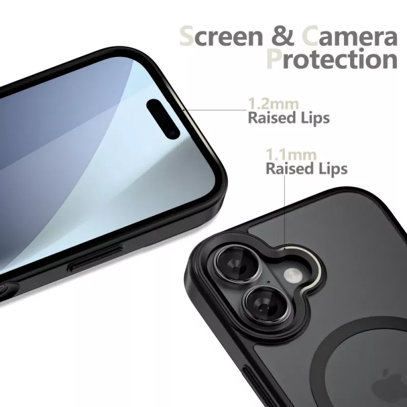 Tech-Protect Magmat Magsafe Capa Traseira para iPhone 17 Preto Mate