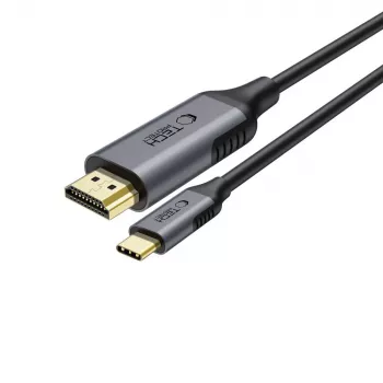 TECH-PROTECT UltraBoost Cabo USB-C para HDMI 2.0 4K 60Hz 180cm Preto