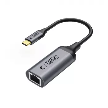 TECH-PROTECT ULTRABOOST Adaptador USB-C para Ethernet RJ45 1000 Mbps Preto