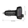TECH-PROTECT CC07 Carregador de Automóvel 3 Portas PD 54W + Transmissor FM Bluetooth Preto