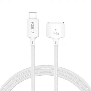 TECH-PROTECT MMC01 UltraBoost Cabo Magnético MacBook USB-C para MagSafe 3 140W 200cm Branco