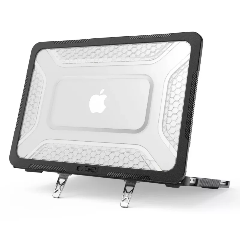 Tech-Protect Kevlar Pro MacBook Neo 13 2026 Capa Protetora para Portátil Preto Mate/Transparente