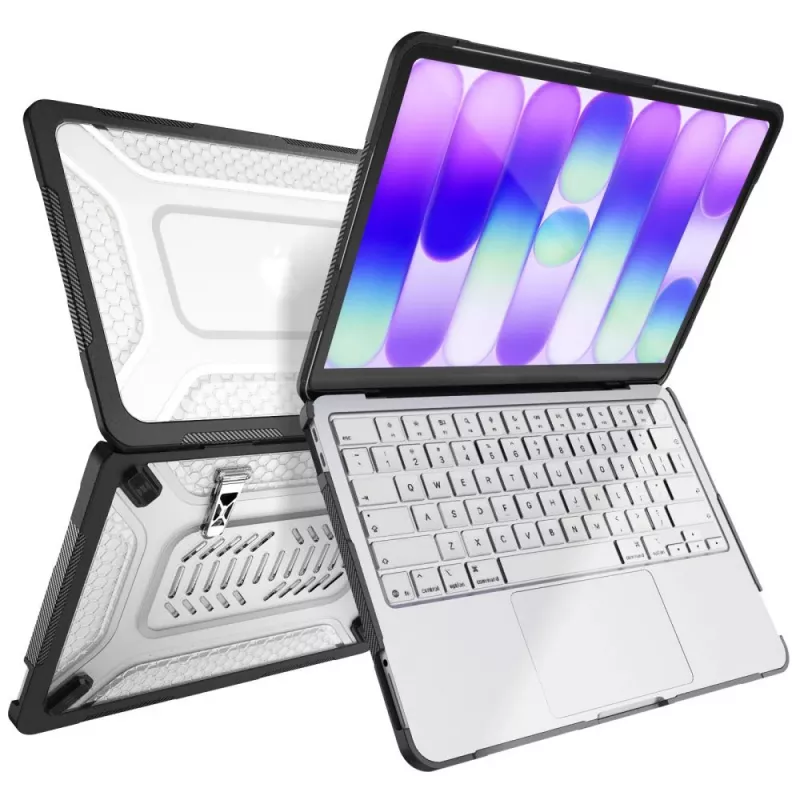 Tech-Protect Kevlar Pro MacBook Neo 13 2026 Capa Protetora para Portátil Preto Mate/Transparente