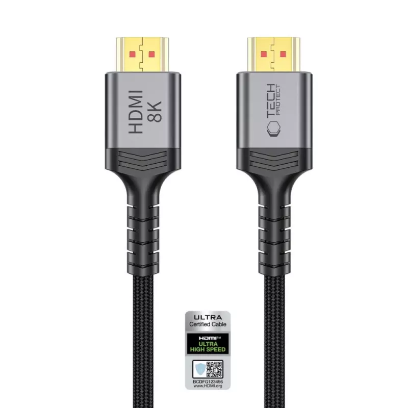 TECH-PROTECT ULTRABOOST Cabo HDMI 2.1 4K 120Hz / 8K 60Hz 3m Preto