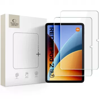 TECH-PROTECT Glass Fit+ Película de Proteção de Ecrã em Vidro Temperado para Xiaomi Redmi Pad 2 9.7 - 2 Unid. Transparente