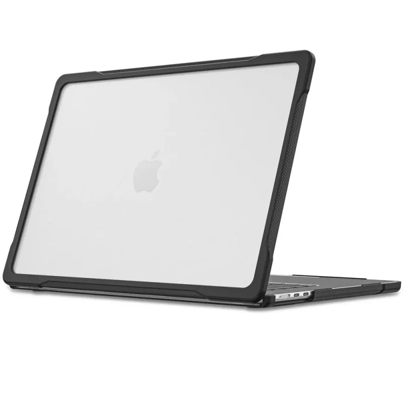Tech-Protect Velar Capa rígida para MacBook Air 13 M2-M5 2023-2026 Preto/Transparente mate