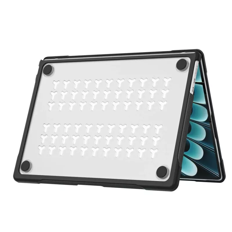 Tech-Protect Velar Capa rígida para MacBook Air 13 M2-M5 2023-2026 Preto/Transparente mate