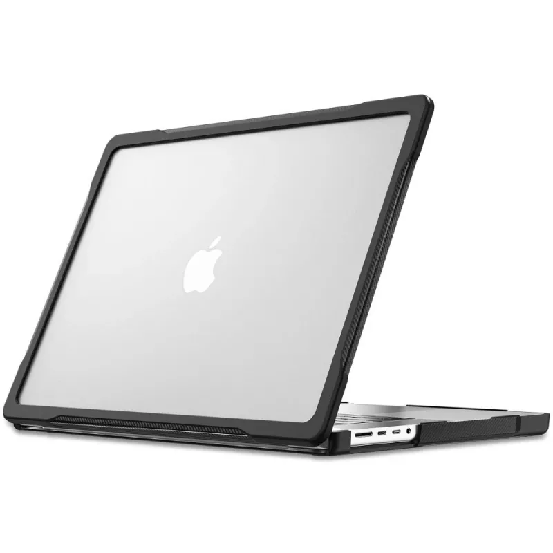 Tech-Protect Velar Capa rígida para MacBook Pro 14 polegadas M1-M5 Pro/M5 Pro Max 2021-2026, Preto/Transparente mate