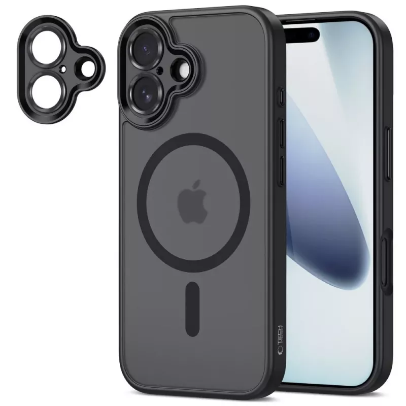 Tech-Protect Magcam Capa MagSafe para iPhone 17 Preto mate