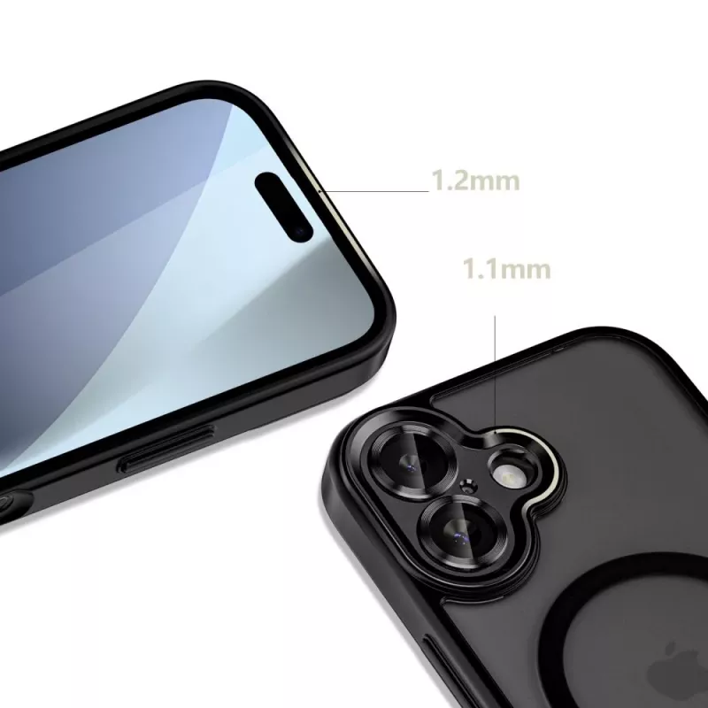 Tech-Protect Magcam Capa MagSafe para iPhone 17 Preto mate