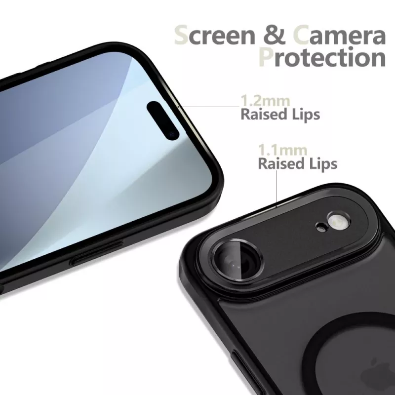 Tech-Protect Magcam Capa traseira MagSafe para iPhone 17 Air Preto mate