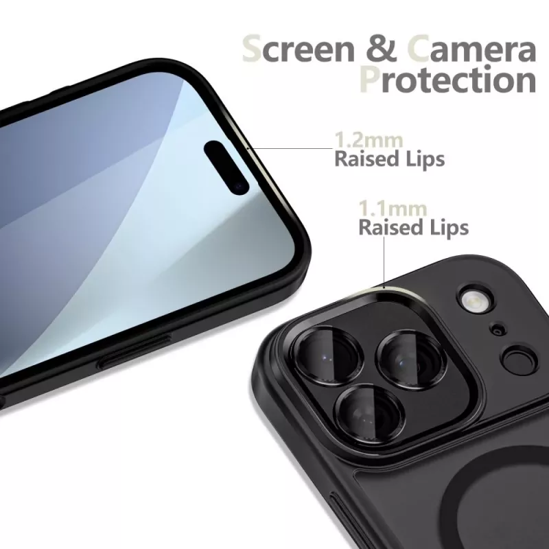 Tech-Protect Magcam Capa traseira MagSafe para iPhone 17 Pro Preto mate