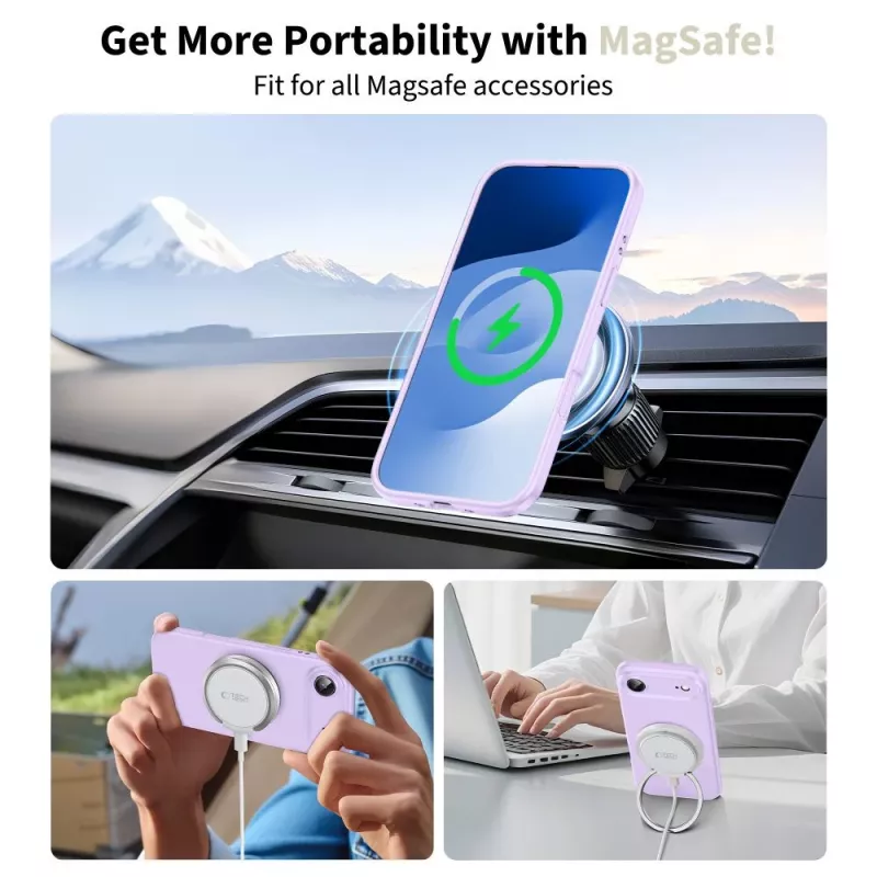 Tech-Protect Silicone Capa MagSafe para Apple iPhone 17 Air - Malva