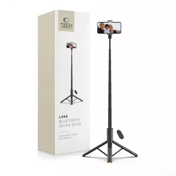 Tech-Protect L09S Pau de selfie e tripé Preto