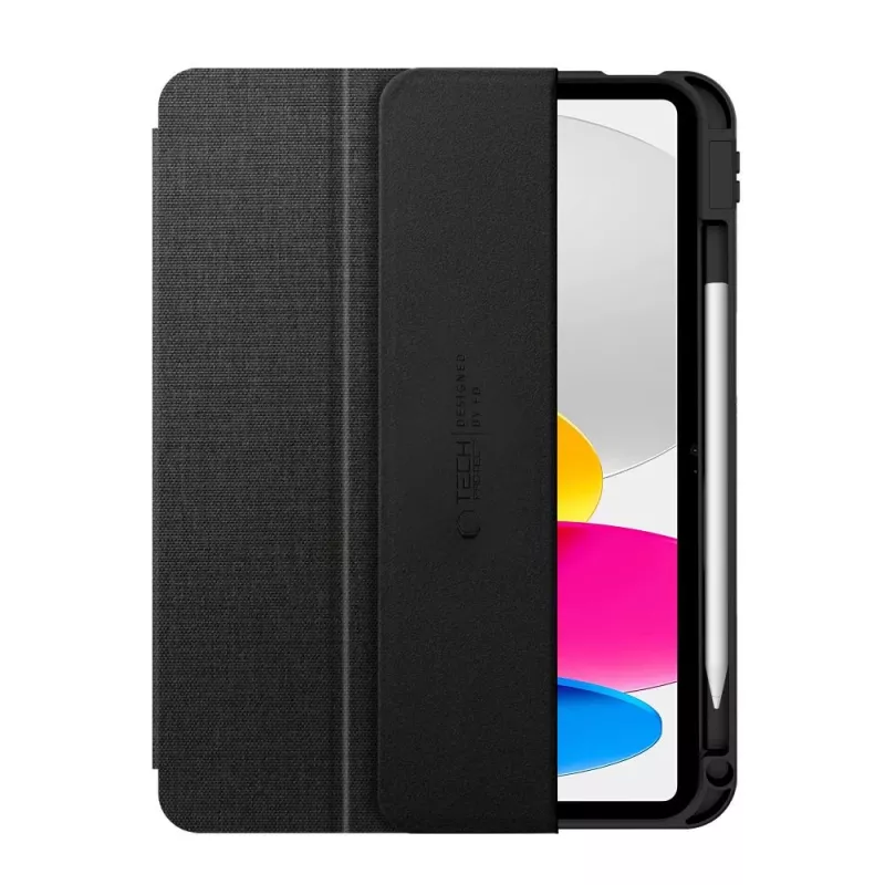 Tech-Protect SC Pen Capa tipo carteira Canvas para iPad 10,9 polegadas (10.ª geração, 2022) e iPad 11 polegadas (11.ª geração, 2025) - Preto