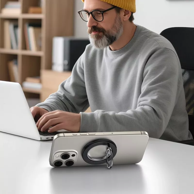 TECH-PROTECT MMR600 Anel Magnético MagSafe para Telemóvel Preto Satinado