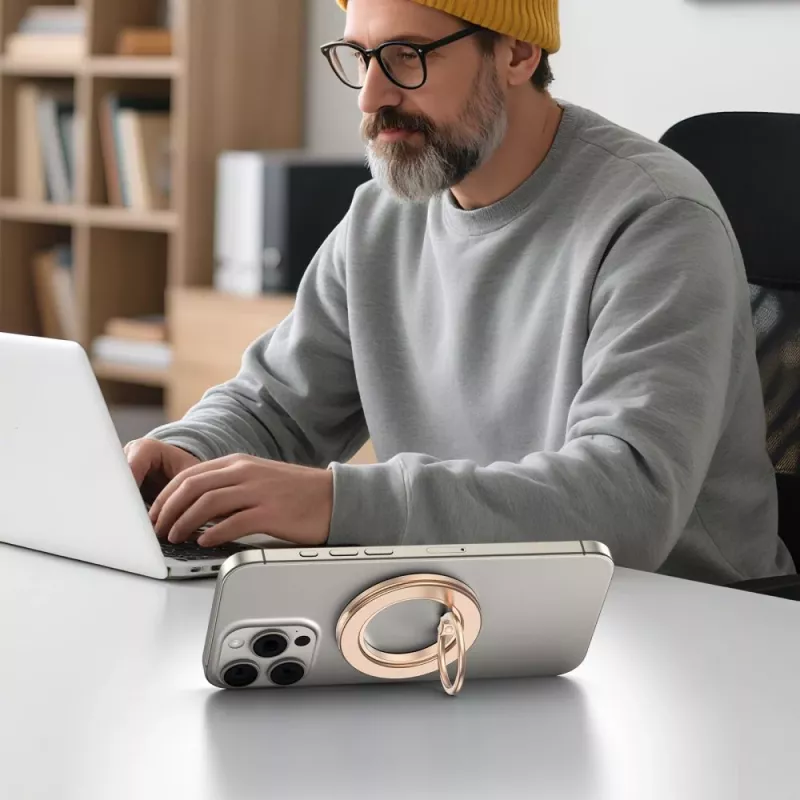 TECH-PROTECT MMR600 Anel Magnético MagSafe para Telemóvel Dourado Satinado