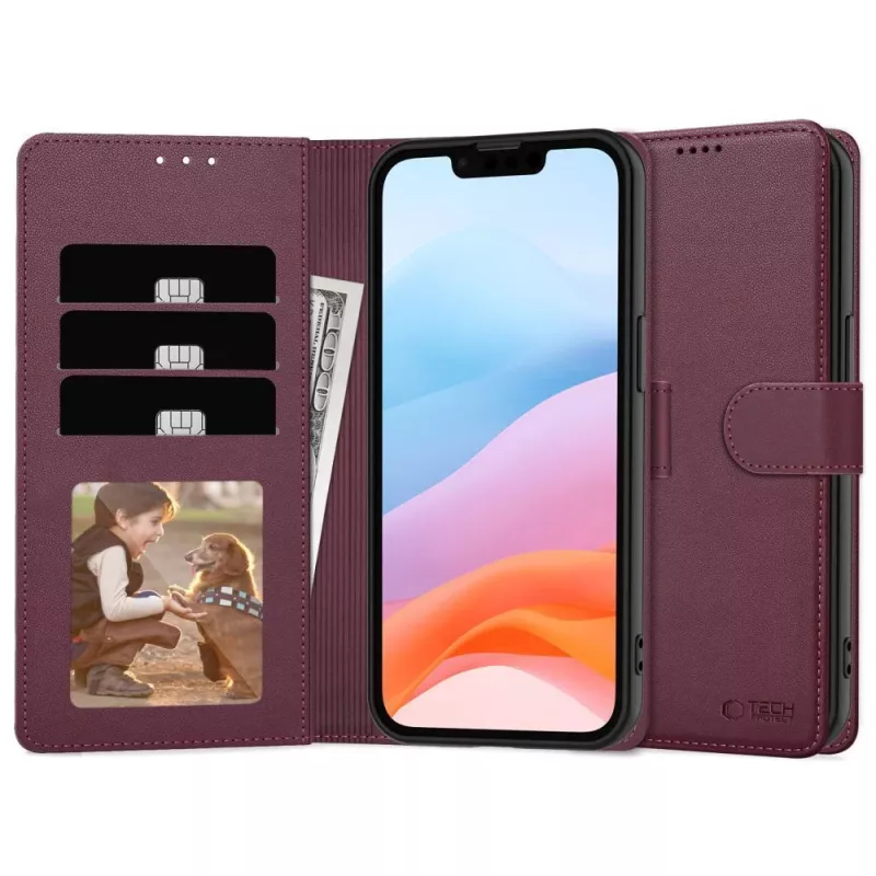 Tech-Protect Capa com Carteira para Samsung Galaxy A17 4G / 5G, Amora