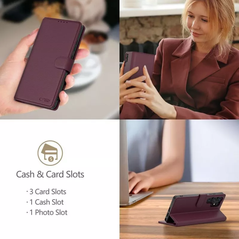 Tech-Protect Capa com Carteira para Samsung Galaxy A17 4G / 5G, Amora