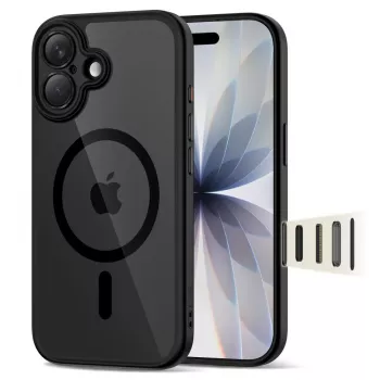 TECH-PROTECT MAGPEAK Magsafe CC iPhone 17 Preto/Transparente