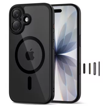TECH-PROTECT MAGPEAK Magsafe CC iPhone 17 Preto/Transparente