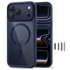 TECH-PROTECT MAGPEAK Capa MagSafe Hybrid para Apple iPhone 17 Pro, Deep Blue/Transparente