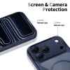 TECH-PROTECT MAGPEAK Capa MagSafe Hybrid para Apple iPhone 17 Pro, Deep Blue/Transparente