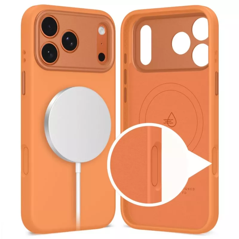TECH-PROTECT UNIQ MagSafe iPhone 17 Pro Max Capa Laranja Cósmico