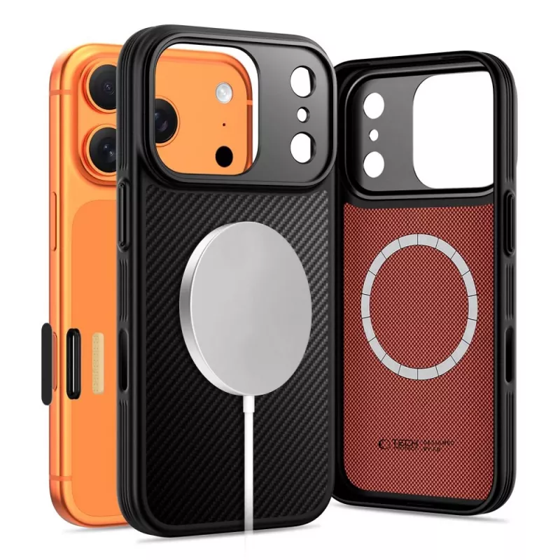 TECH-PROTECT KEVLAR ARAMID CC MAGSAFE IPHONE 17 PRO PRETO