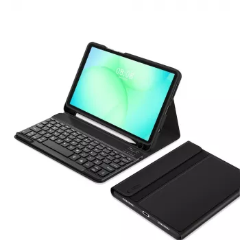 Tech-Protect SC PEN + KB Capa para Samsung Galaxy Tab A9 / A11 8,7 polegadas X110 / X115 / X133 / X135, Preto