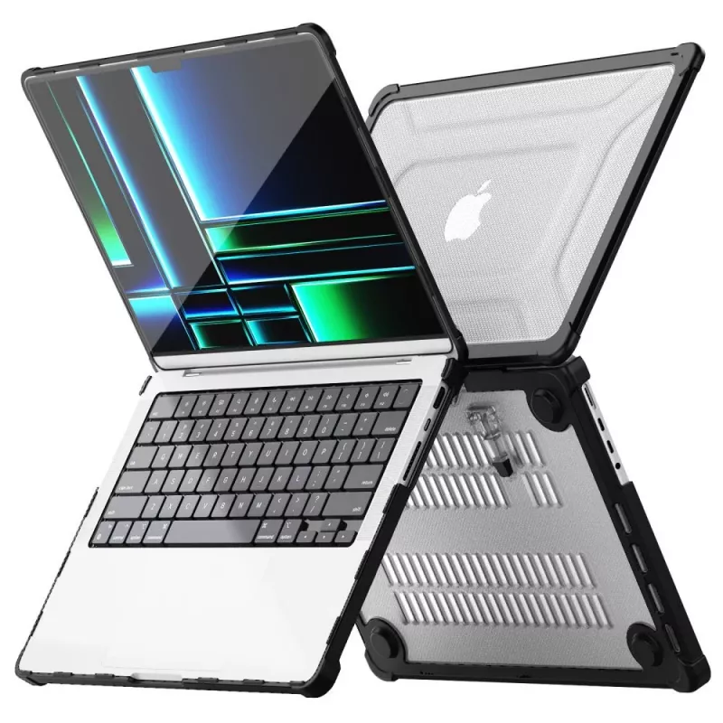 TECH-PROTECT SMARTSHELL PRO MACBOOK PRO 14 M1-M5 PRO / M5 PRO MAX 2021-2026 PRETO/TRANSPARENTE