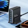 TECH-PROTECT DC160W-GAN Carregador de Secretária 6-Portas PD 160W / QC3.0 Preto